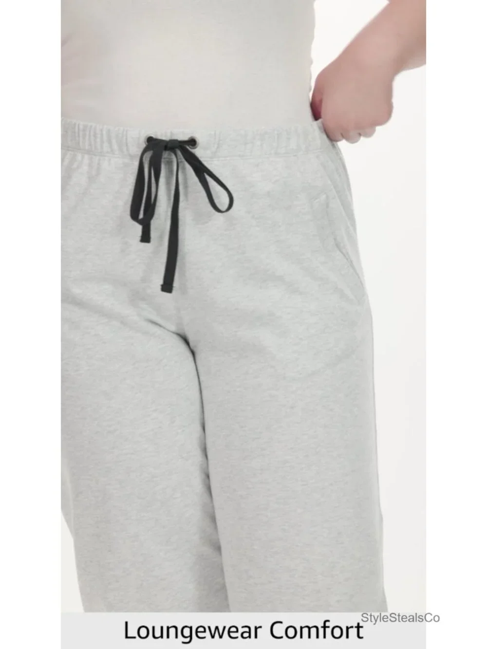 Relaxed Boyfriend Fit Lounge Pants with Pockets